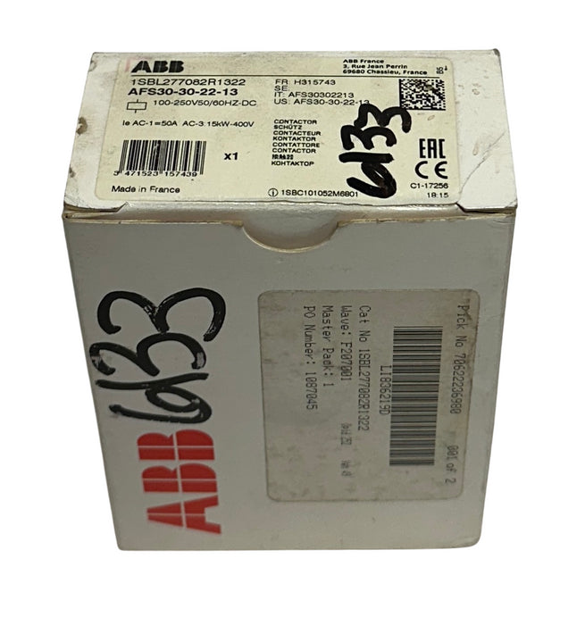 ABB AFS30-30-22-13 / 1SBL277082R1322 IEC CONTACTOR 100-250V 50/60Hz 50A NSMP