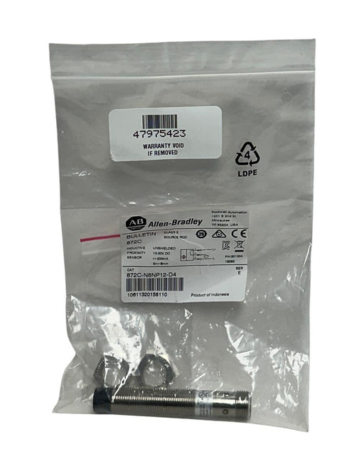 ALLEN BRADLEY 872C-N8NP12-D4 /E INDUCTIVE PROXIMITY SENSOR 10-30VDC 8mm NSMP