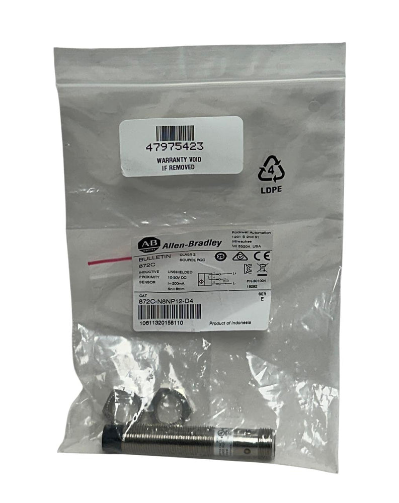 ALLEN BRADLEY 872C-N8NP12-D4 /E INDUCTIVE PROXIMITY SENSOR 10-30VDC 8mm NSMP
