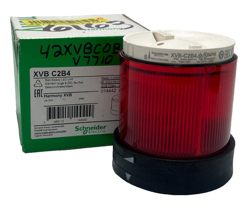 LOT OF 2 SCHNEIDER STEADY LED UNIT XVB C2B3 & C2B4 (GREEN & RED) 24V IP66, NSMP