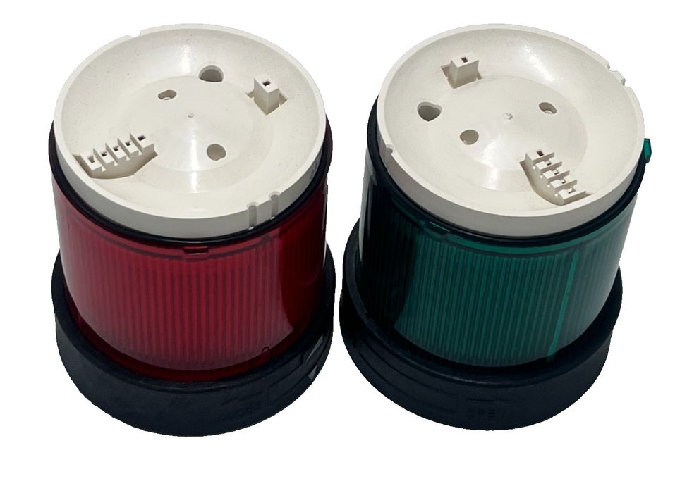 LOT OF 2 SCHNEIDER STEADY LED UNIT XVB C2B3 & C2B4 (GREEN & RED) 24V IP66, NSMP
