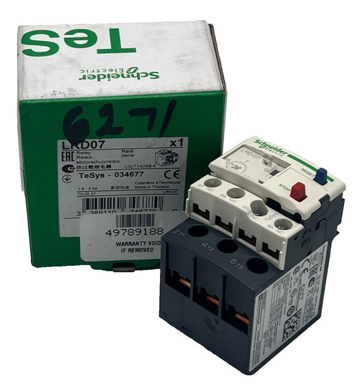 Schneider Electric LRD07 TeSys 034677 LRD Thermal Overload Relay, 1.6-2.5A, NSMP