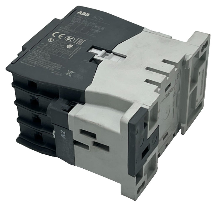 ABB A26-30-10 R84 Contactor 110-120V AC 3-Pole 26A 1 NO Auxiliary, NSNP
