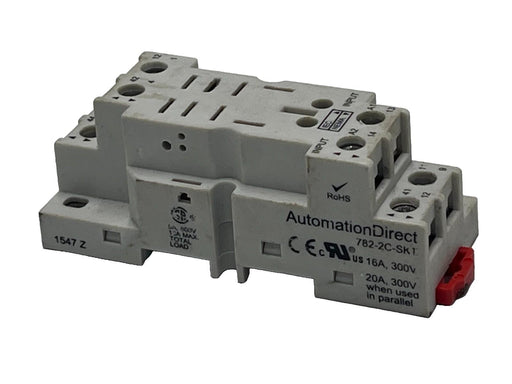 Automation Direct 782-2C-SKT Relay Socket 8-Pin 300V 16A DIN Rail Mount, NSNP