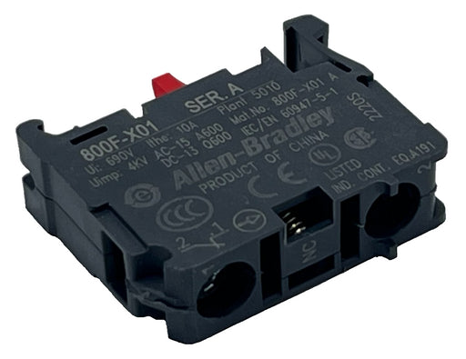 LOT OF 5 Allen-Bradley 800F-X01 Ser A Contact Block 22.5mm 1 N.C Screw Terminal