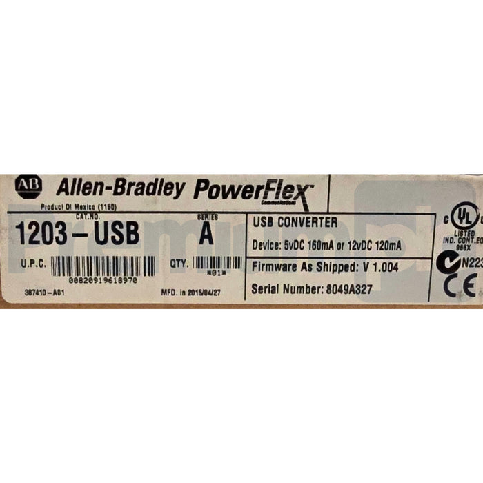Allen Bradley 1203-USB /A SCANport/DPI/DSI USB Converter Kit for PowerFlex NSFS