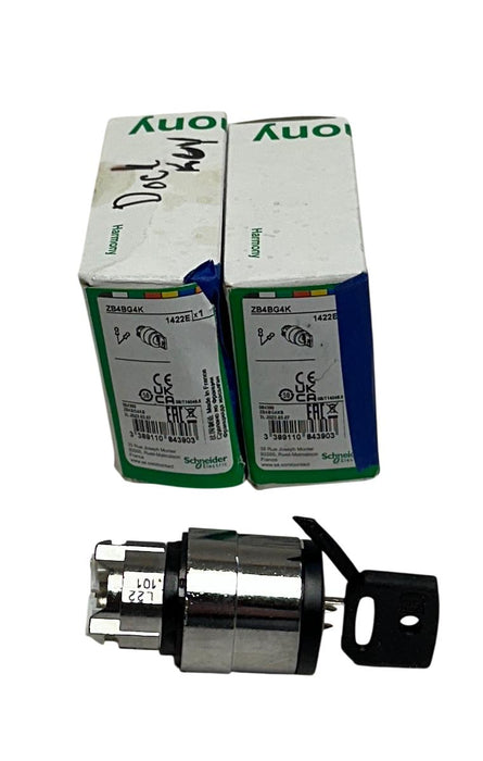 2 SCHNEIDER ELECTRIC ZB4BG4K HARMONY XB4 HEADS FOR KEY SELECTOR SWITCH 2POS NSMP