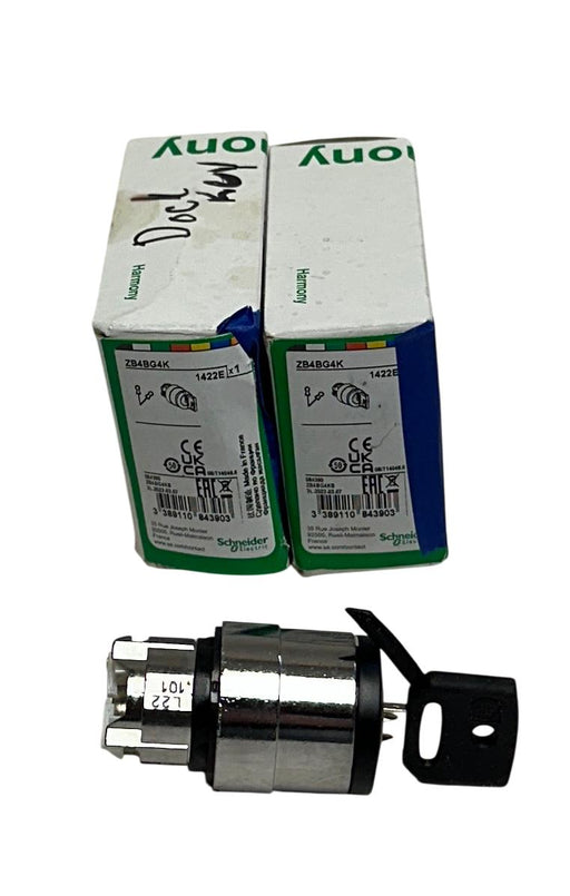 2 SCHNEIDER ELECTRIC ZB4BG4K HARMONY XB4 HEADS FOR KEY SELECTOR SWITCH 2POS NSMP