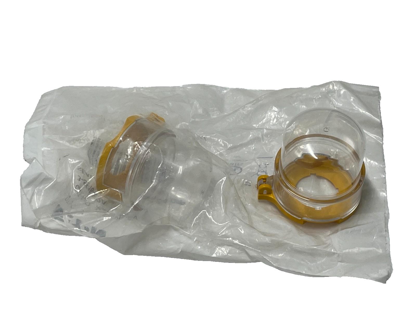(2) Eaton M22-PL-PV Sealing Shroud for 22.5mm Pushbutton E-Stop Clear Cover IP65