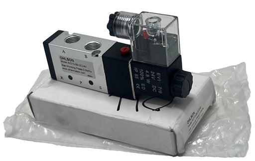 Ohlson 4V210-08-DC24V Pneumatic Solenoid Valve 5/2 Way 1/4" NPT 24VDC, NSMP