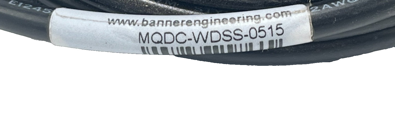 BANNER MQDC-WDSS-0515 CORDSET M12 FEMALE STRAIGHT 5M MQDCWDSS0515, NSNP