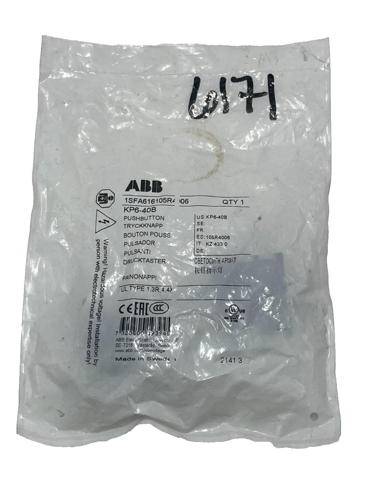 ABB 1SFA616105R4006 Modular Pilot Light 24VAC/DC LED Yellow 22mm KP6-40B NSFS