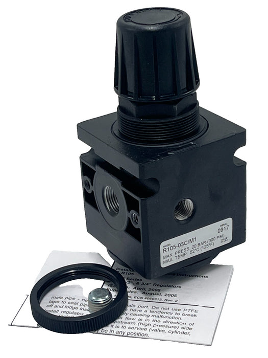 Parker Watts R105-03C M1 R10 Ser. Compact Air Pressure Regulator 3/8" NPT, NSMP