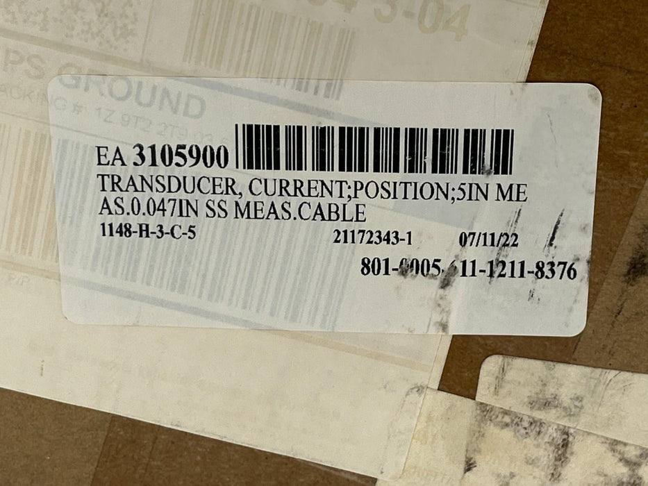 TE CONNECTIVITY PT801-0005-611-1211-8376 POSITION TRANSDUCER 5", 3.2004 mA/ln