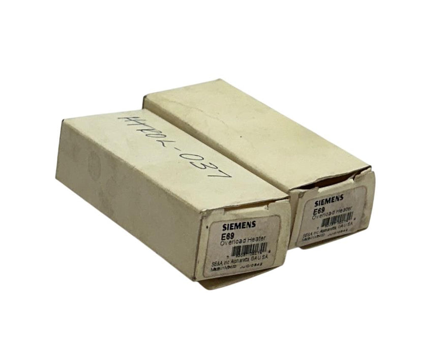 2 SIEMENS E69 THERMAL OVERLOAD HEATER ELEMENTS TYPE E OEM NSMP