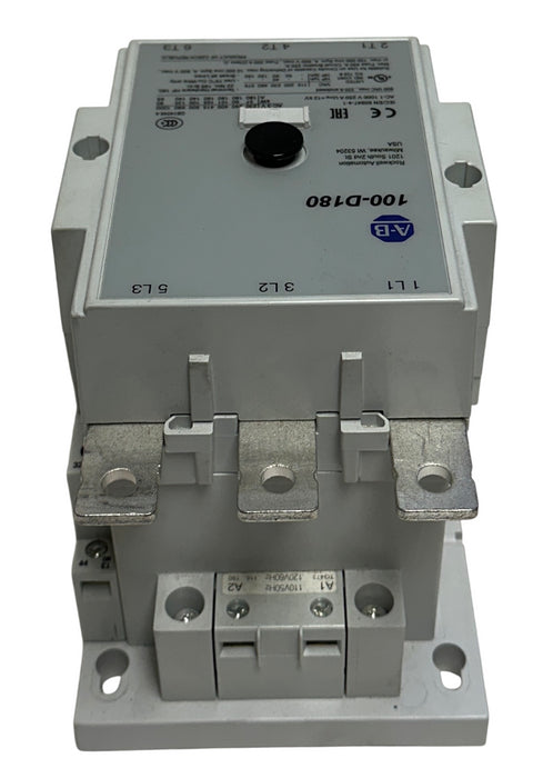 ALLEN BRADLEY 100-D180D11 /B BULLETIN 100 IEC CONTACTOR 180A 3-P 110/120VAC NSMP