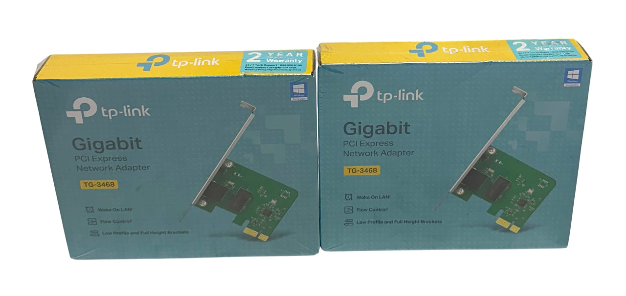 2 TP-LINK TG-3468 (UN) / 0101502028 GIGABIT PCI EXPRESS NETWORK ADAPTERS NSFS