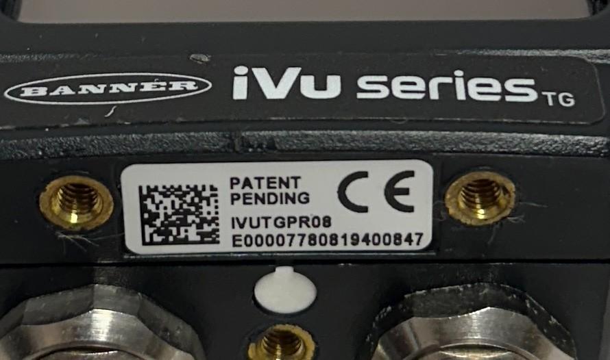 BANNER IVUTGPR08 / 81940 iVu SERIES IMAGE SENSOR I/O PNP RED RING LIGHT 8mm USNP