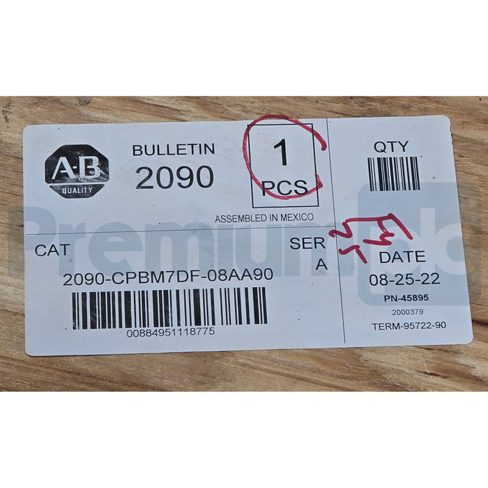Allen Bradley 2090-CPBM7DF-08AA90 /A MP Motor Power w/Brake Wires Cable 90m NSMP