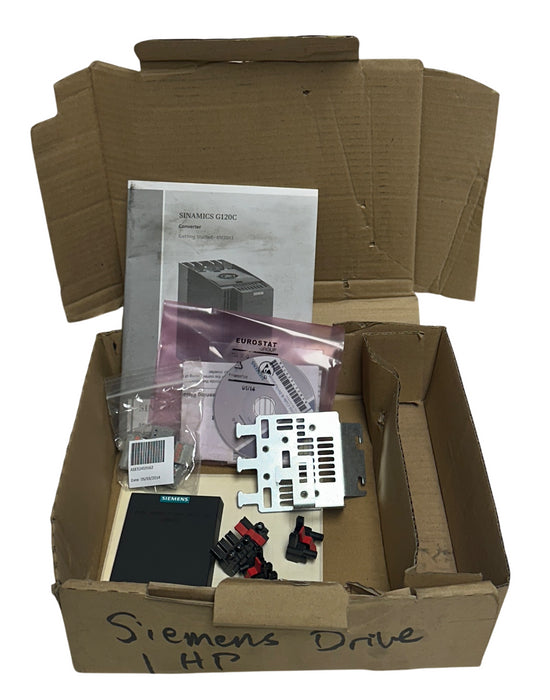 SIEMENS 6SL3210-1KE12-3UP1 / 6SL32101KE123UP1 SINAMICS G120C DP DRIVE 1HP NSMP