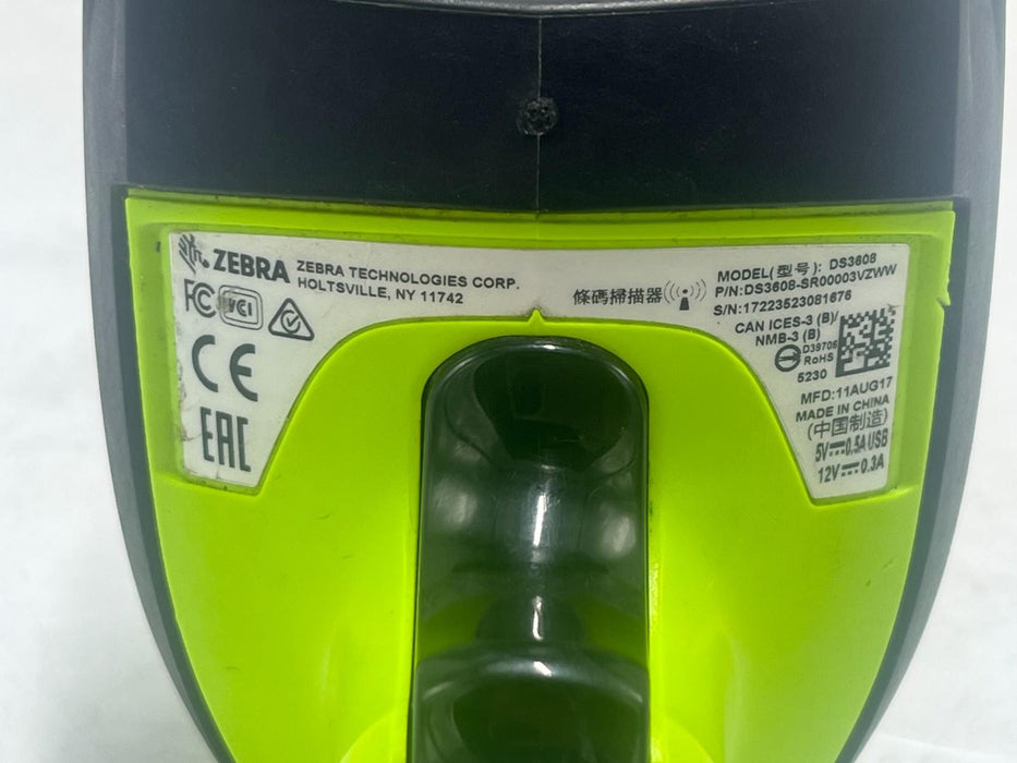 ZEBRA DS3608 Ultra-rugged Barcode Scanner 1D/2D W/ USB Cable CBA-U46-S07ZAR