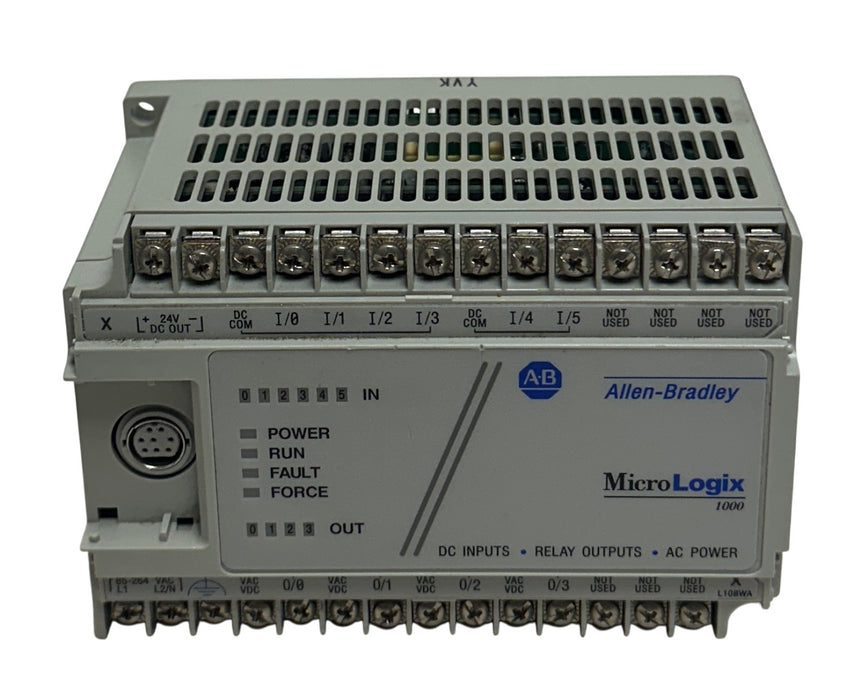 ALLEN BRADLEY 1761-L10BWA /F MicroLogix 1000 PROGRAMMABLE CONTROLLER 24VDC USNP