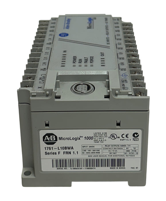 ALLEN BRADLEY 1761-L10BWA /F MicroLogix 1000 PROGRAMMABLE CONTROLLER 24VDC USNP
