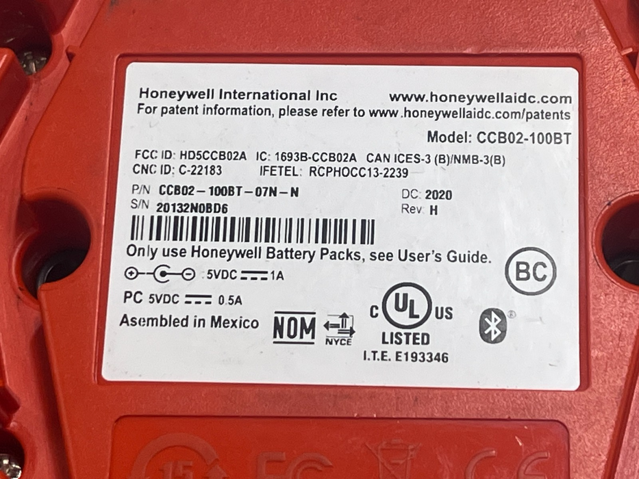 HONEYWELL 1981iER-3 Granit Industrial 2D Barcode Scanner w/ CCB02 Base & Cable