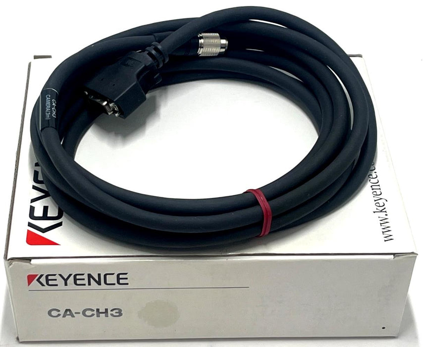 KEYENCE CA-CH3 / CACH3 CONNECTOR CAMERA CABLE L-SHAPED 3M HIGH-SPEED NSMP