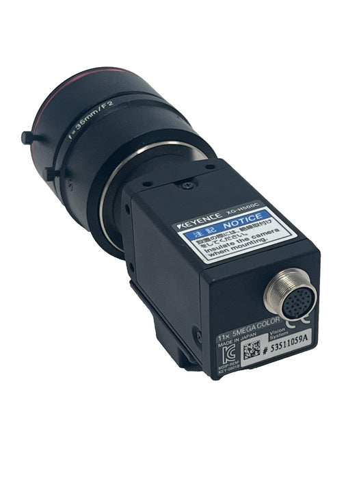 KEYENCE XG-H500C Color High-Resolution 5MP CCD Camera w/ CA-LHR35 35mm F2 Lens