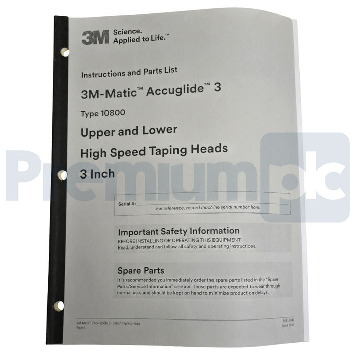 3M 32048 | 70006449642 3M-Matic AccuGlide 3 Lower Taping Head 3" Type 40800 NSMP
