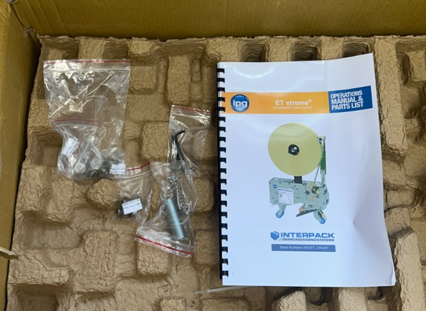 INTERPACK IPG ET xtreme STANDARD TAPE HEAD ASSEMBLY 3'' DUAL WIPERS ETX-3'' NSMP