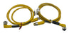 (2) LUMBERG RST 4-RKWT M12 Male Straight to Female Right Angle 4-Pin Cordsets