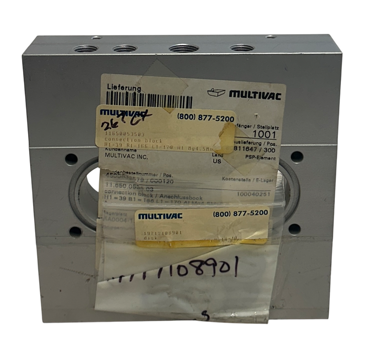 MULTIVAC 11.650.0535.03 / 11650053503 CONNECTION BLOCK H1=39 B1=166 L1=170 NSNP