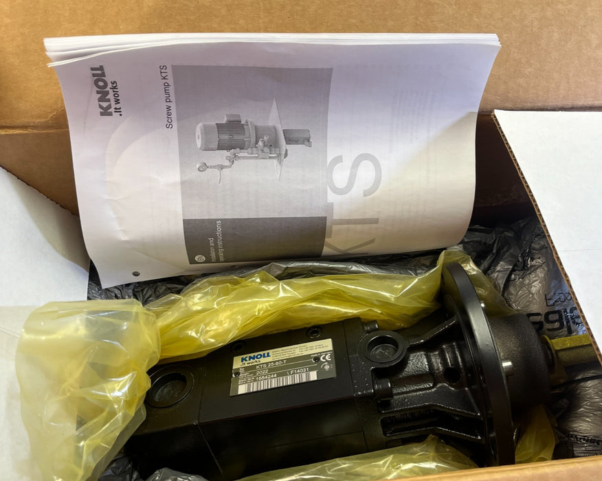 KNOLL KTS 25-60-T High-Pressure Screw Pump 14031 CNC Coolant System Hydraulic