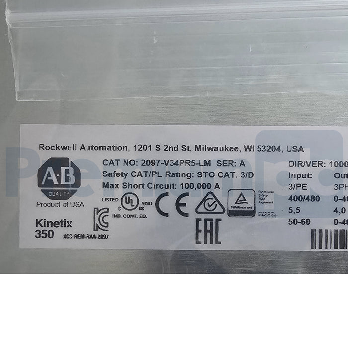 Allen-Bradley 2097-V34PR5-LM /A Kinetix 350 EtherNet/IP Servo Drive 2.0kW NSMP