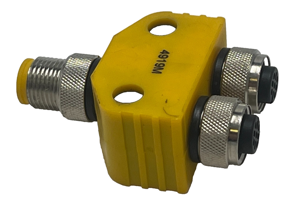 2 Turck VB2-FSM4.4/2FKM4 M12 Y-Splitter 4-Pin Male to (2x) 4-Pin Female IP68 New