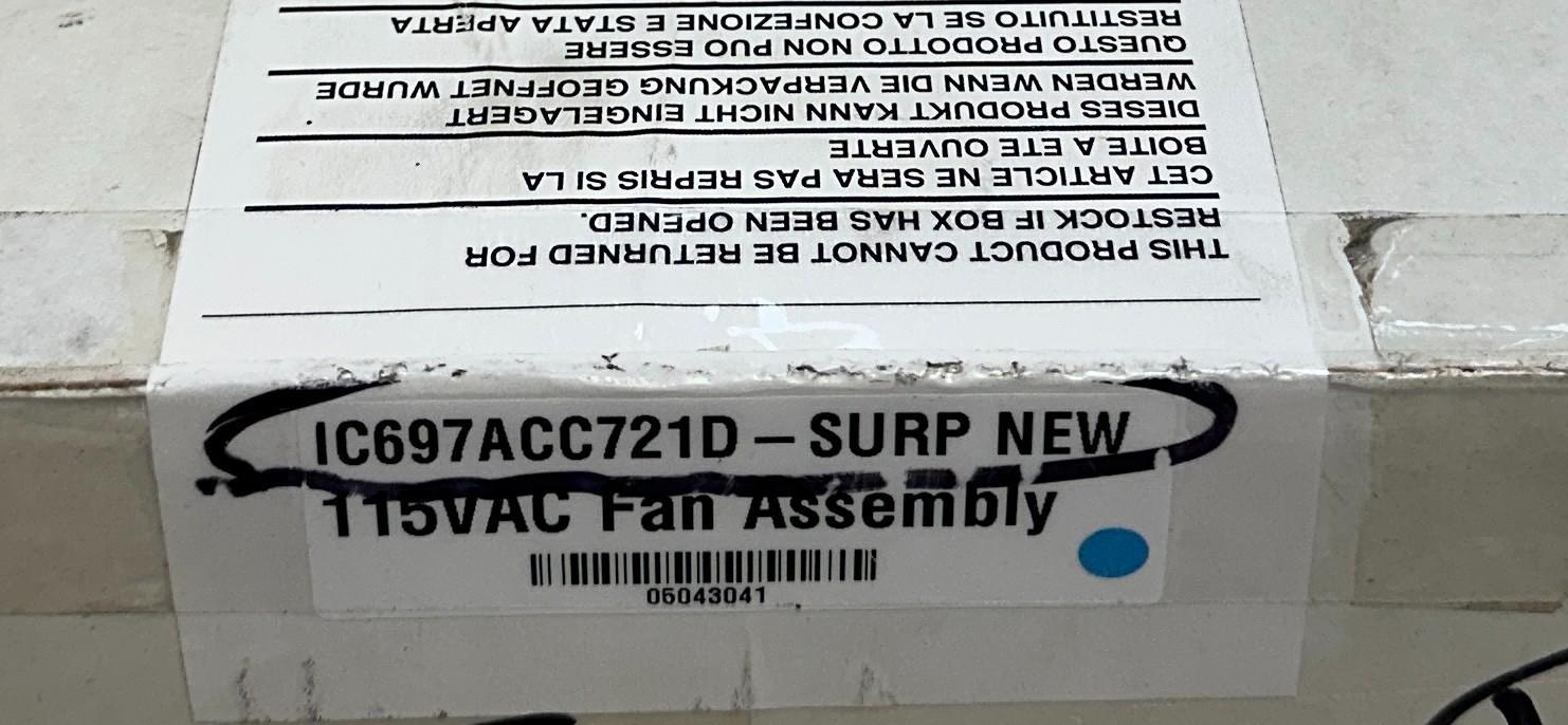 GE FANUC IC697ACC721D / IC697ACC721 Series 90-70 Rack Cooling Fan 115V OEM NSMP