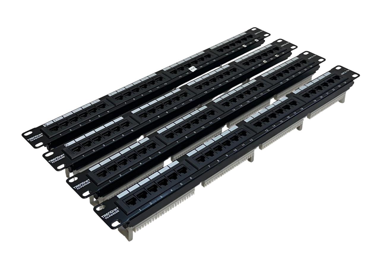 4 TRENDnet TC-P24C5E / P24T-K11 / E157358 Rack Mount Patch Panels CAT5/5E USNP