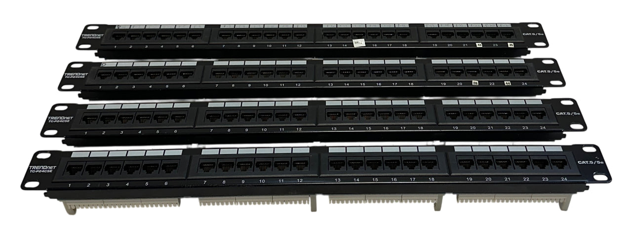 4 TRENDnet TC-P24C5E / P24T-K11 / E157358 Rack Mount Patch Panels CAT5/5E USNP