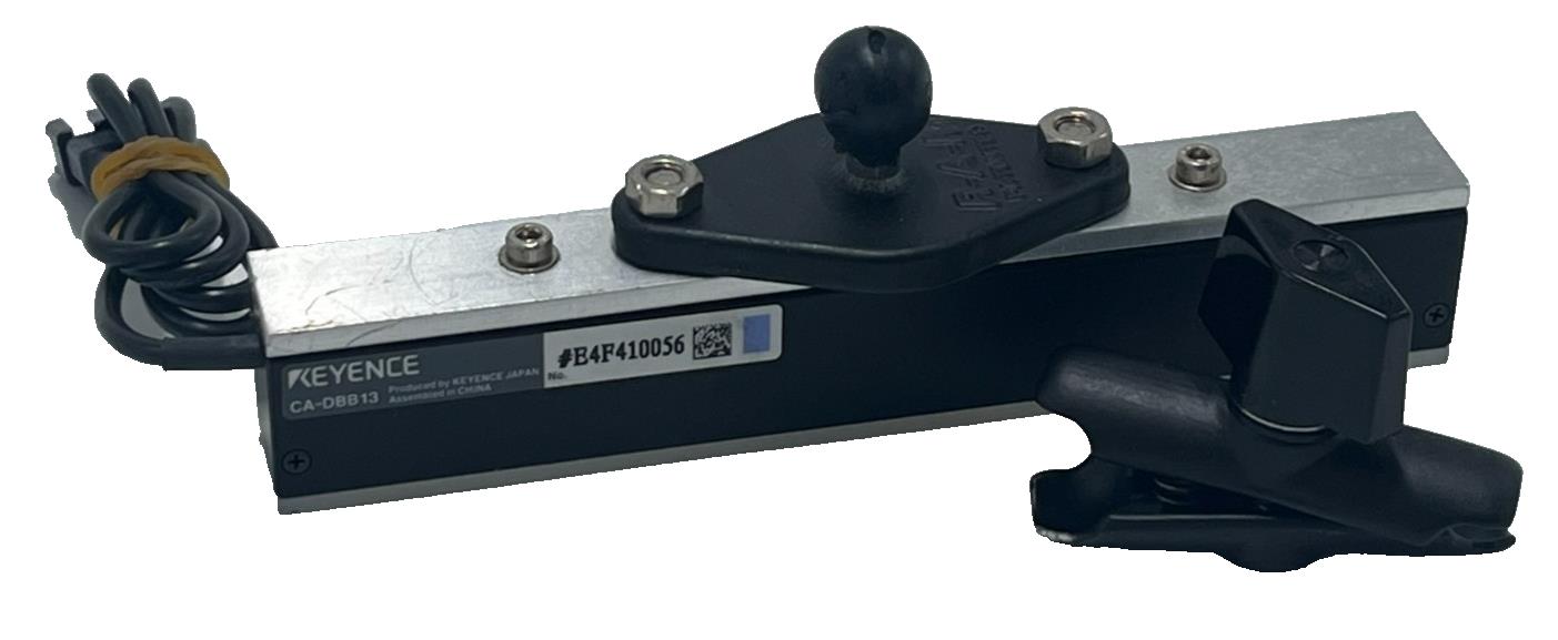 Keyence CA-DBB13 Blue LED Bar Light, OP-42282 Diffuser Plate, 1/2" ram ball