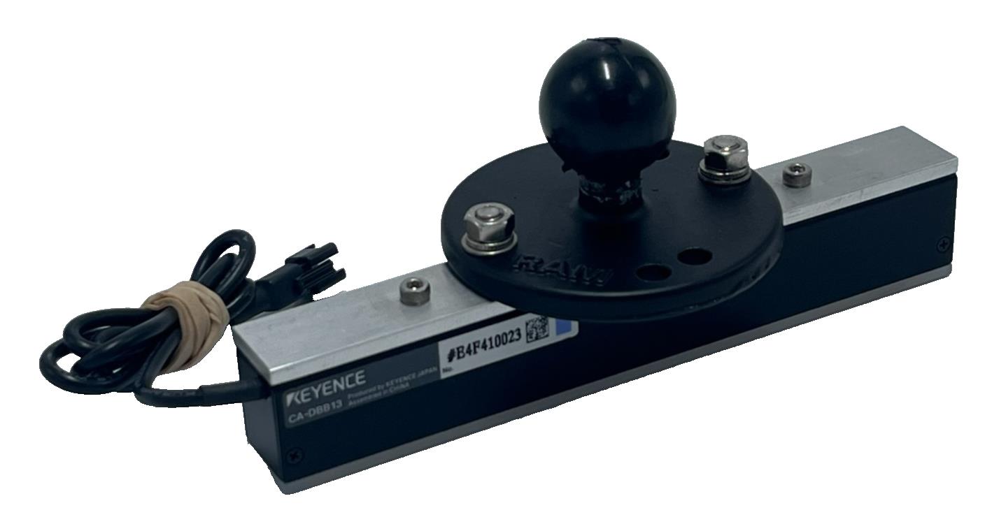 Keyence CA-DBB13 Blue LED Bar Light, OP-42282 Diffuser Plate, 1" ram ball