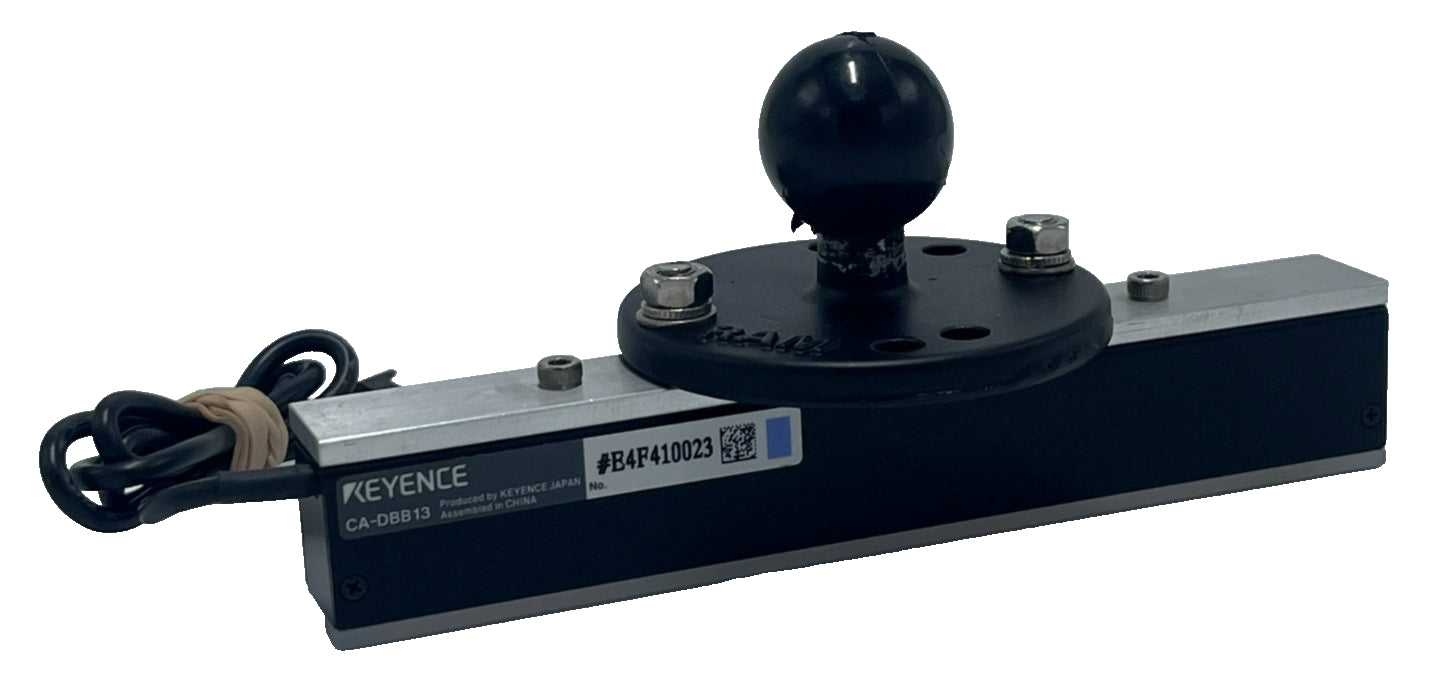 Keyence CA-DBB13 Blue LED Bar Light, OP-42282 Diffuser Plate, 1" ram ball