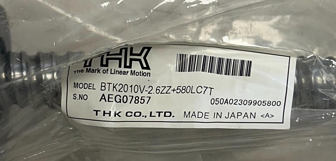 2 THK BTK2010V-2.6ZZ+580LC7T Ball Screws BTK2010V26ZZ580LC7T OEM 23'' NSMP