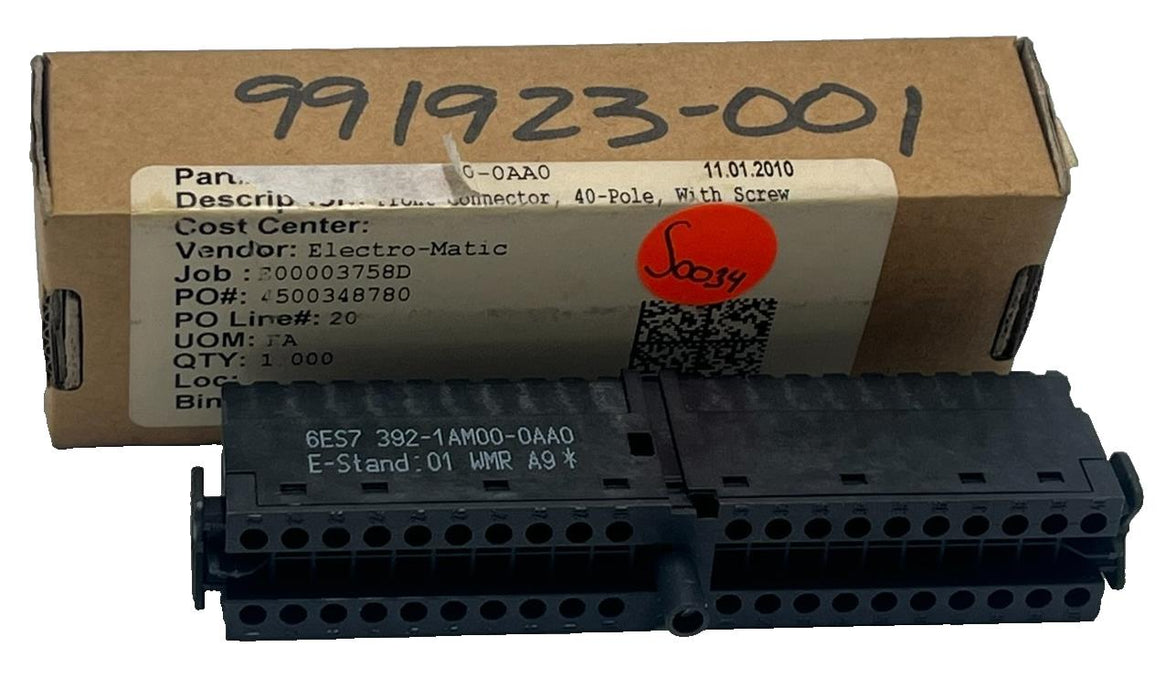 NEW Siemens 6ES7392-1AM00-0AA0 SIMATIC S7-300 40-Pin Front Connector, NSMP