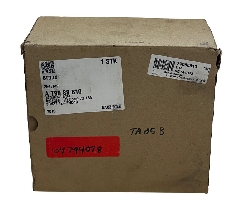 SIEMENS 3RV2742-5HD10 Sirius Circuit Breaker S3 Size 45 Amp Screw Terminal NSMP