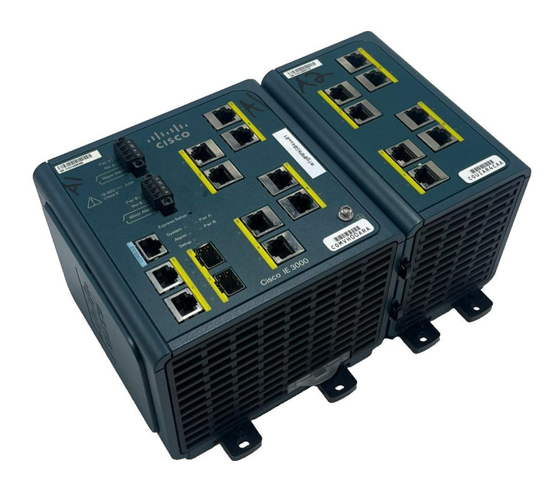 Cisco IE-3000-8TC-E Industrial Ethernet Switch w/ 8-Port IEM-3000-8TM= Expansion
