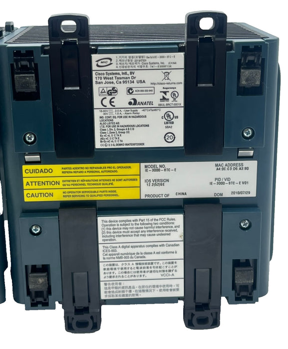 Cisco IE-3000-8TC-E Industrial Ethernet Switch w/ 8-Port IEM-3000-8TM= Expansion