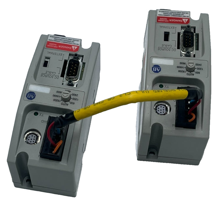 (2) ALLEN-BRADLEY 1761-NET-AIC SER B Advanced Interface Converter PLC Micrologix