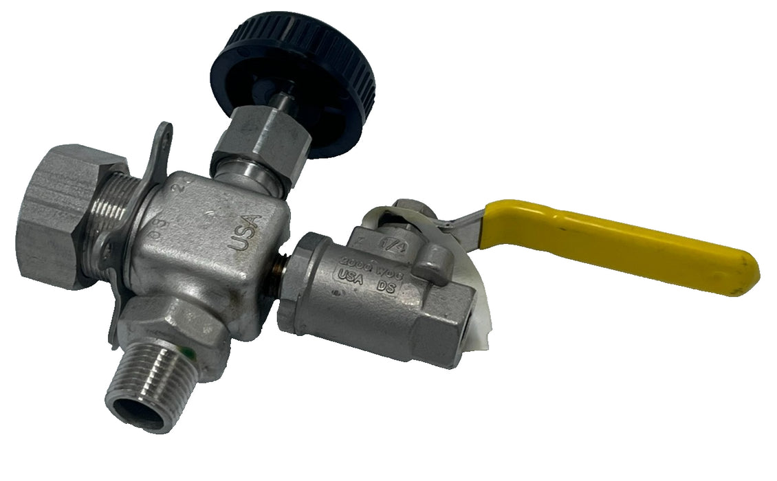 APOLLO 76-801-01A 1/4" Standard Port Ball Valve Stainless Steel FNPT x MNPT USA
